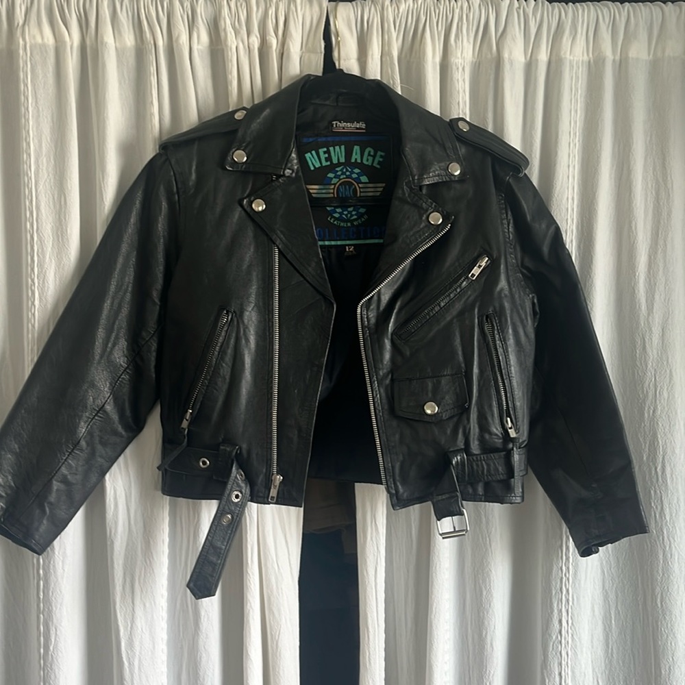 Leather moto jacket
